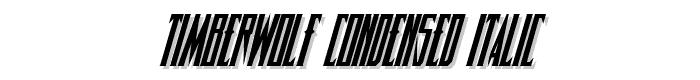 Timberwolf Condensed Italic font